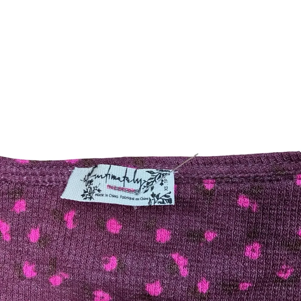 Free People Purple Thermal‎ Long Johns Sleepwear One Piece Pajama